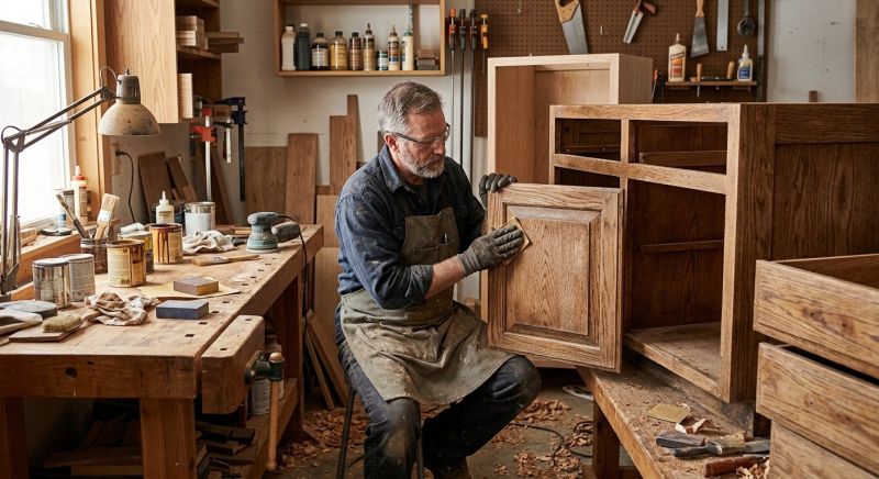 Oak Cabinet Refinishing in Bloomington, IN