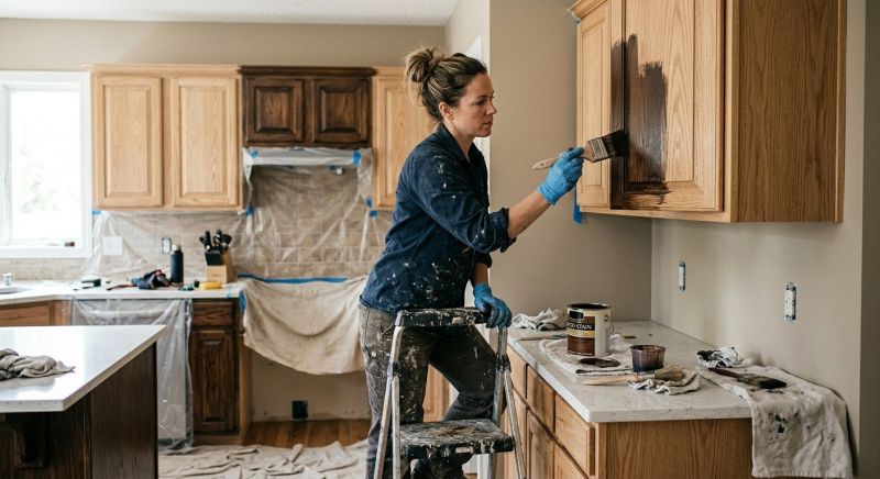 Cabinet Staining Service in Bloomington, IN