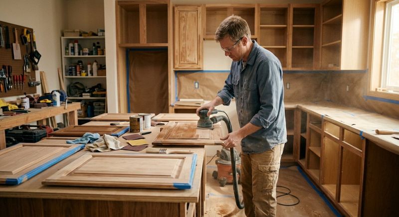 Kitchen Cupboard Refinishing in Carmel, IN