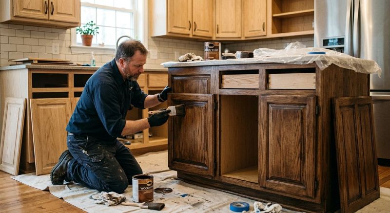 Kitchen Cupboard Refinishing in Bloomington, IN