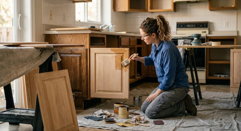 Kitchen Cupboard Refinishing in Terre Haute, IN