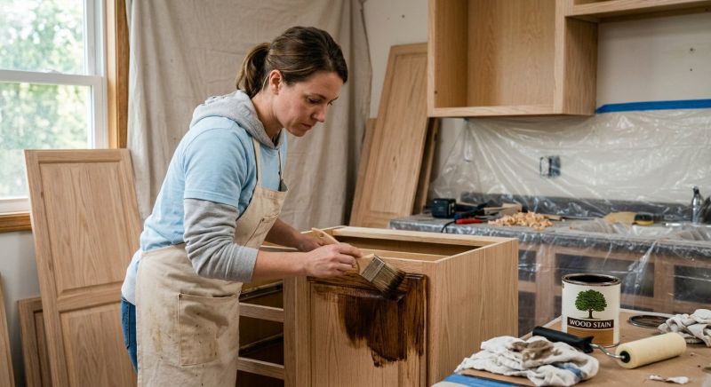 Oak Cabinet Refinishing in Bloomington, IN