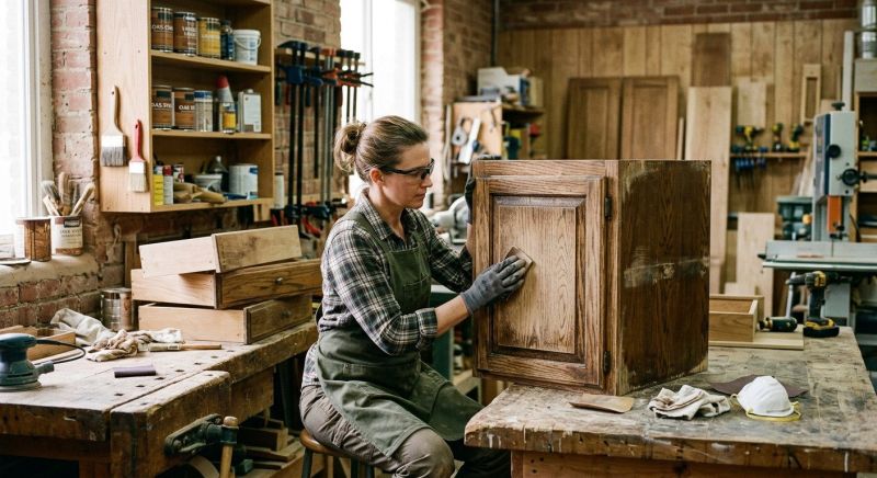 Oak Cabinet Refinishing in Muncie, IN