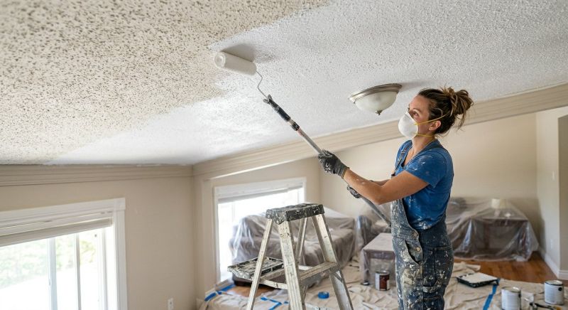 Stucco Ceiling Painting in Kansas City, KS