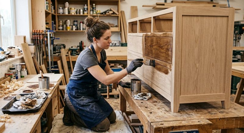 Wood Cabinet Staining in Muncie, IN
