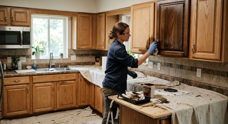 Wood Cabinet Staining in Cincinnati, OH