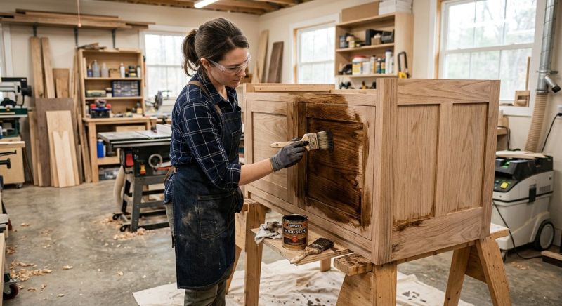 Wood Cabinet Staining in Lafayette, IN